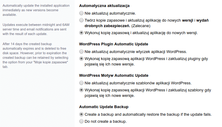Jak założyć bloga WordPress DirectAdmin WordPress automatyczne aktualizacje