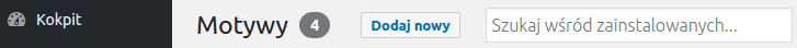 Dodaj nowy motyw WordPress